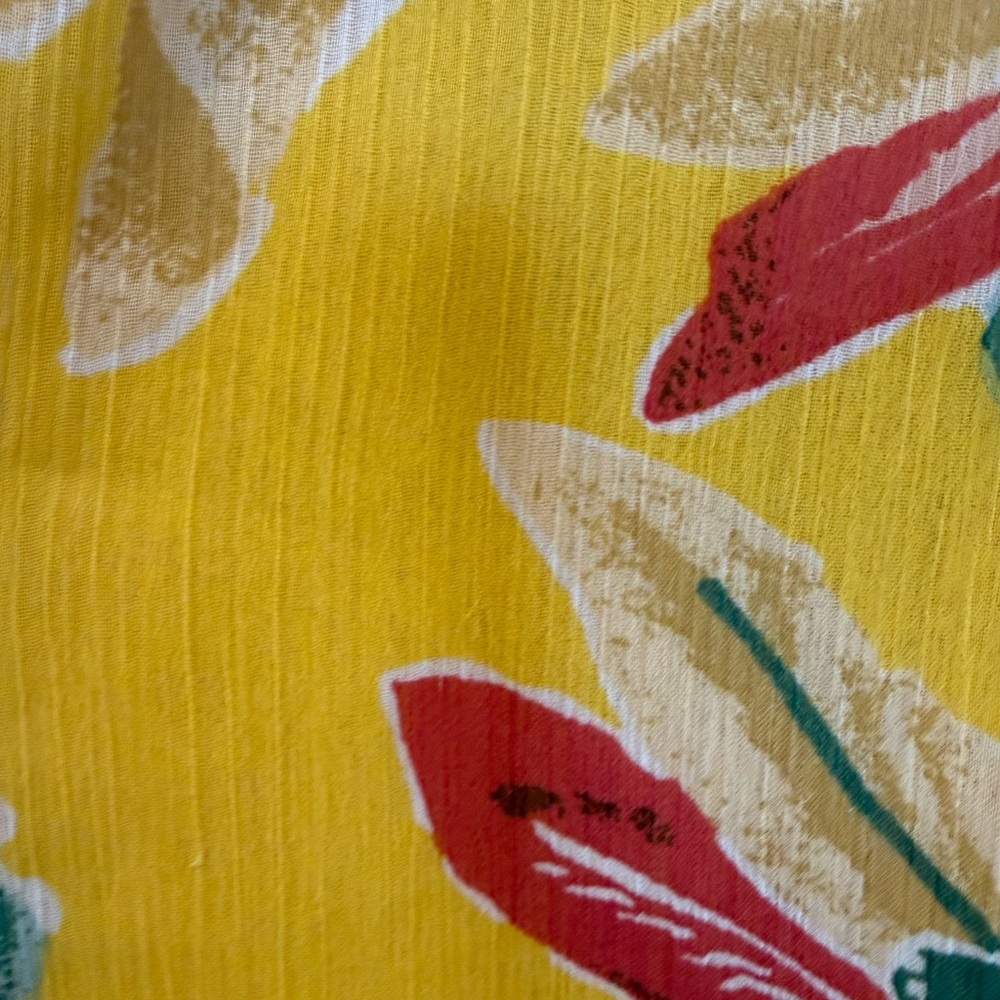 💋 Pilcro Floral Yellow Blouse 192 - Picture 4 of 9